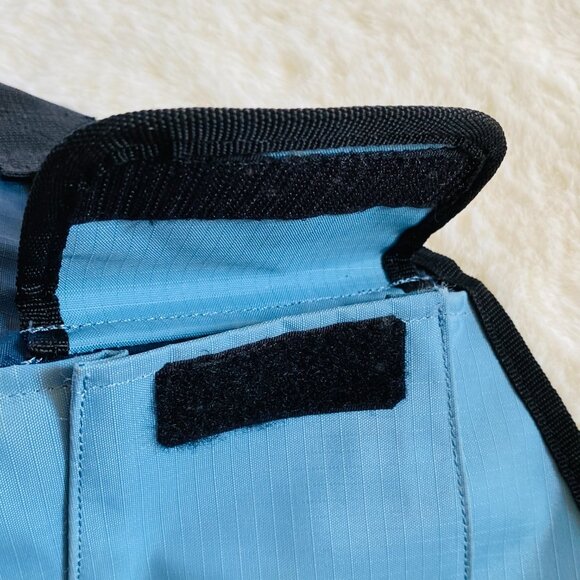 Y2K Old Navy Blue Camouflage Crossbody Sling Backpack Rave Bag Vintage - Picture 6 of 8